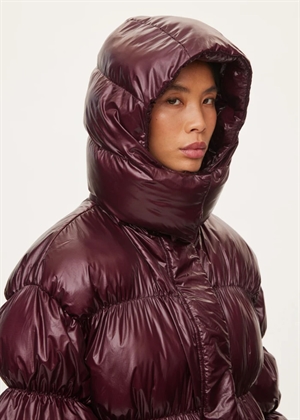 Active hood jakke Dark Burgundy Oval Square 